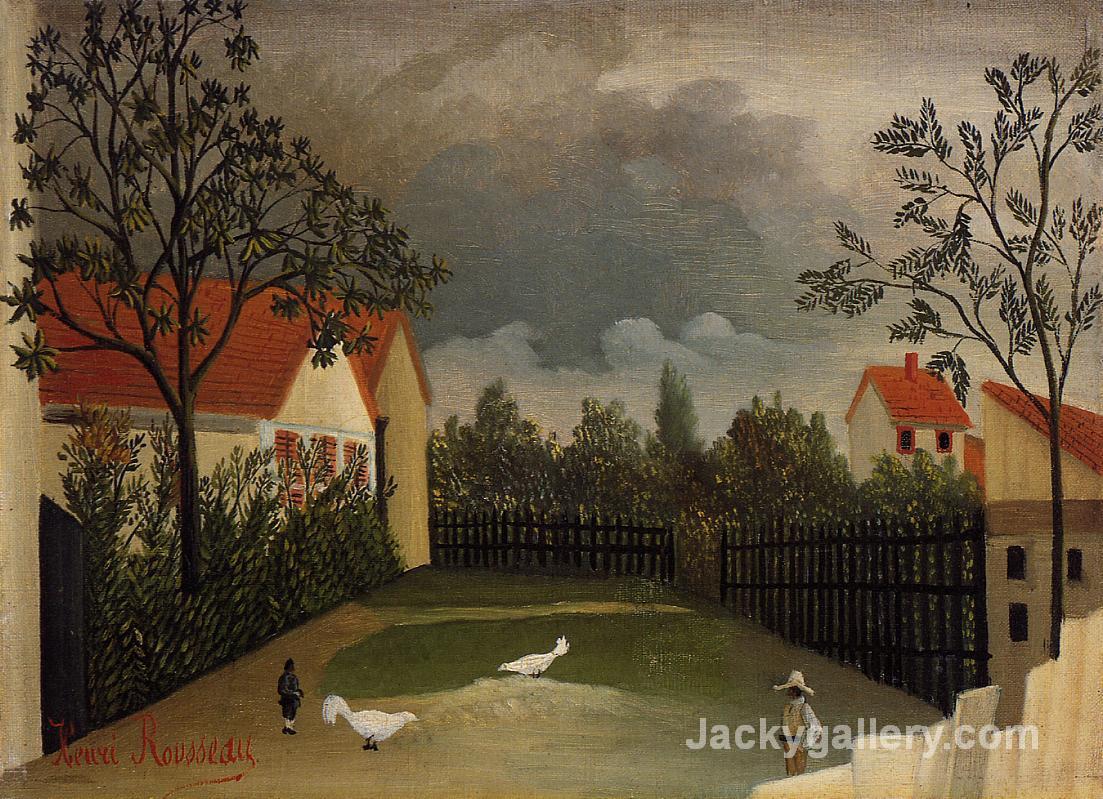 The Poultry Yard by Henri Rousseau paintings reproduction